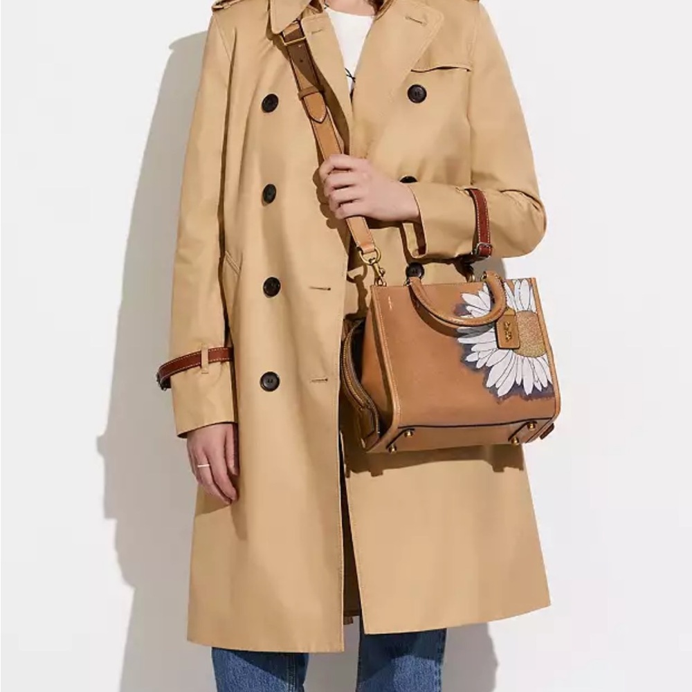 COACH X KŌKI Rogue 25 Natural Leather With Daisy Japan Limited W/ dustabg - Picture 11 of 15